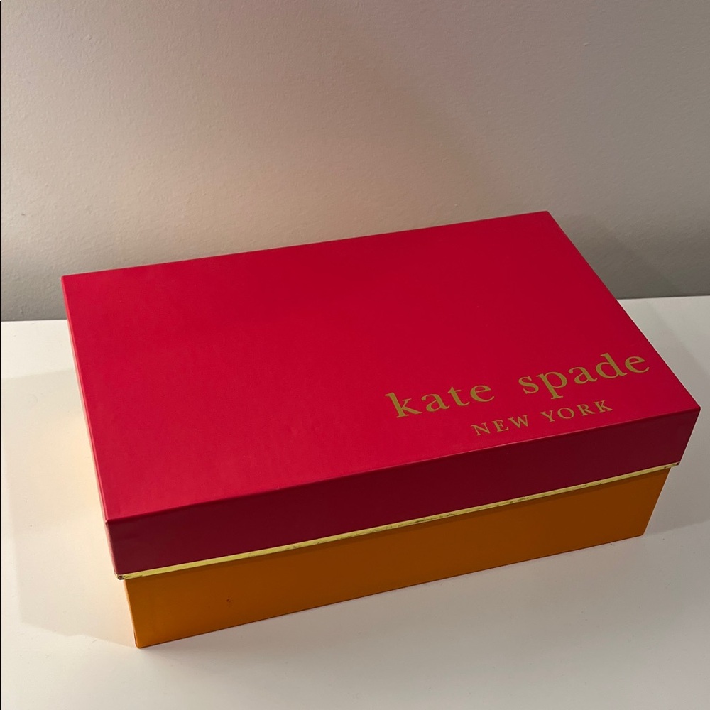 Kate Spade pink and orange shoe box